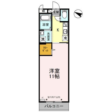 区画整理地内、通学、お買い物に便利な単身向け賃貸物件(白星)