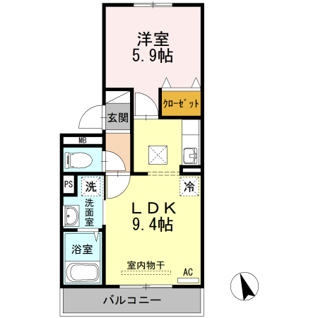 呉線新広駅迄徒歩3分！通学、通勤に便利な１ＬＤＫ新築賃貸物件♪